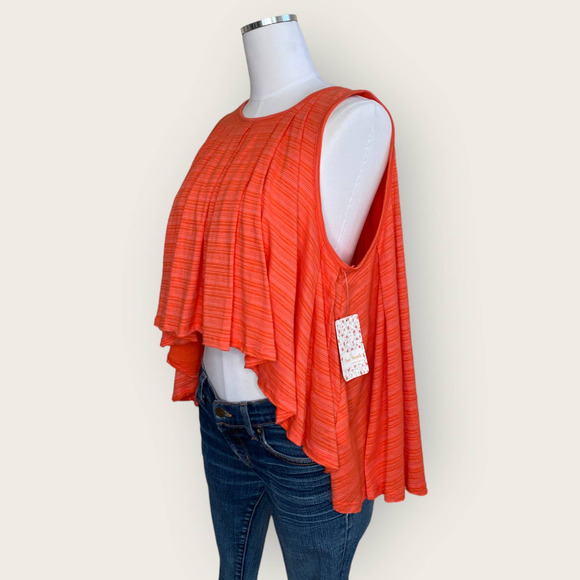 Free People High/Low Tank Scarlet Ibis Combo XS - Picture 7 of 12